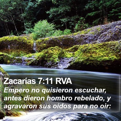 Zacarías 7:11 RVA Bible Verse Image