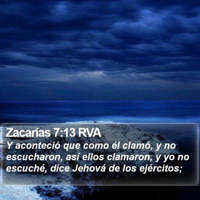Zacarías 7:13 RVA Bible Verse Image