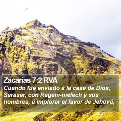 Zacarías 7:2 RVA Bible Verse Image