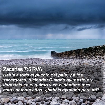 Zacarías 7:5 RVA Bible Verse Image