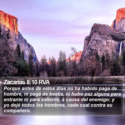Zacarías 8:10 RVA Bible Verse Image