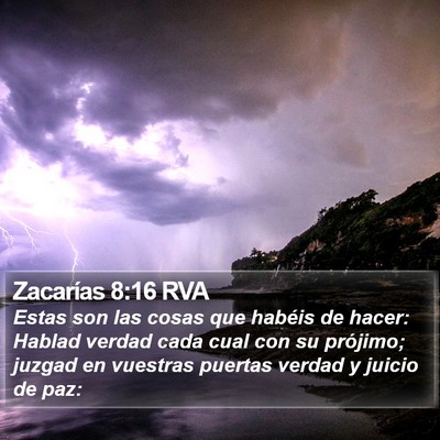 Zacarías 8:16 RVA Bible Verse Image