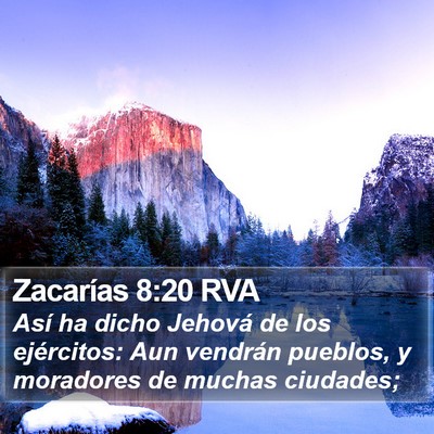 Zacarías 8:20 RVA Bible Verse Image