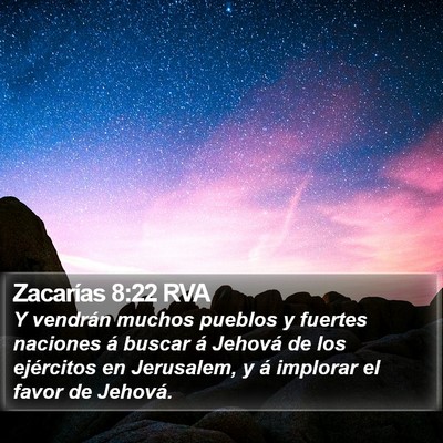 Zacarías 8:22 RVA Bible Verse Image