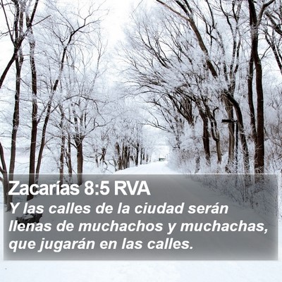 Zacarías 8:5 RVA Bible Verse Image