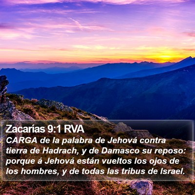 Zacarías 9:1 RVA Bible Verse Image