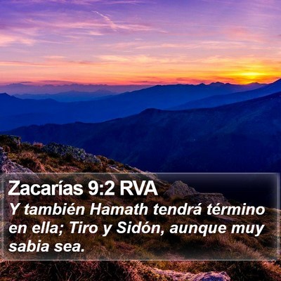Zacarías 9:2 RVA Bible Verse Image