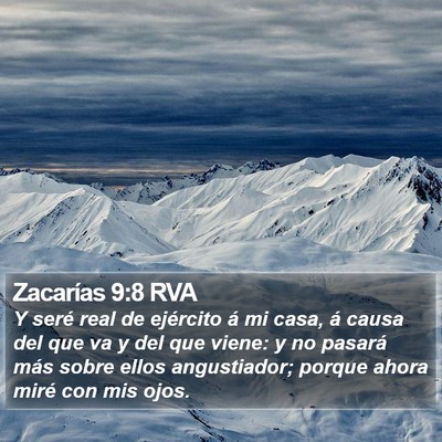 Zacarías 9:8 RVA Bible Verse Image