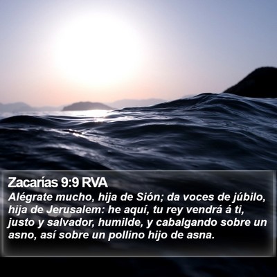 Zacarías 9:9 RVA Bible Verse Image