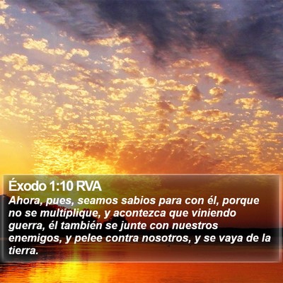 Éxodo 1:10 RVA Bible Verse Image