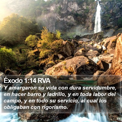 Éxodo 1:14 RVA Bible Verse Image