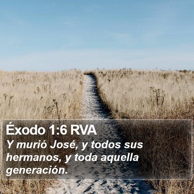 Éxodo 1:6 RVA Bible Verse Image