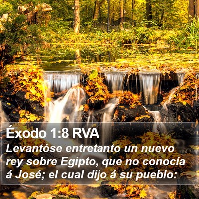 Éxodo 1:8 RVA Bible Verse Image
