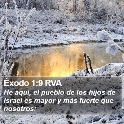 Éxodo 1:9 RVA Bible Verse Image