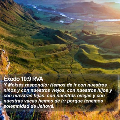Éxodo 10:9 RVA Bible Verse Image