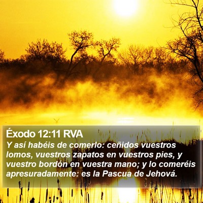 Éxodo 12:11 RVA Bible Verse Image