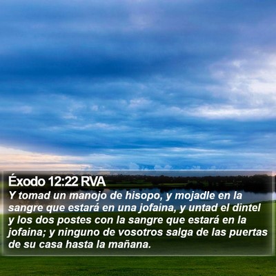Éxodo 12:22 RVA Bible Verse Image