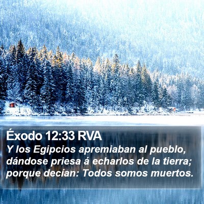 Éxodo 12:33 RVA Bible Verse Image