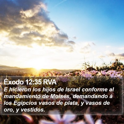 Éxodo 12:35 RVA Bible Verse Image