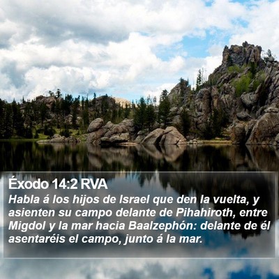 Éxodo 14:2 RVA Bible Verse Image