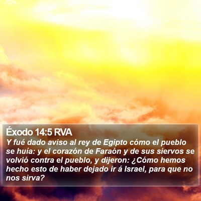 Éxodo 14:5 RVA Bible Verse Image