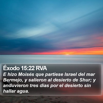 Éxodo 15:22 RVA Bible Verse Image