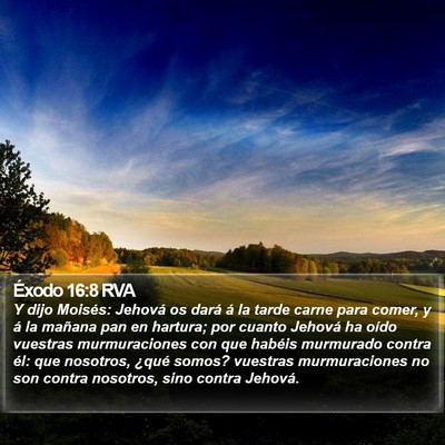 Éxodo 16:8 RVA Bible Verse Image