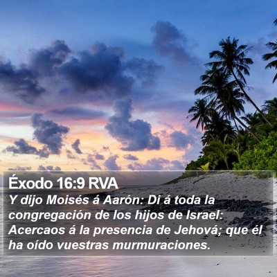 Éxodo 16:9 RVA Bible Verse Image