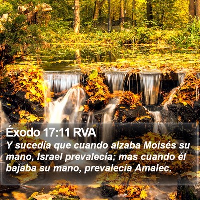 Éxodo 17:11 RVA Bible Verse Image