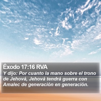 Éxodo 17:16 RVA Bible Verse Image