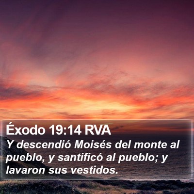 Éxodo 19:14 RVA Bible Verse Image