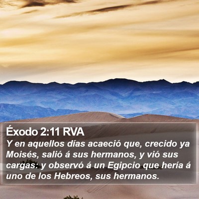 Éxodo 2:11 RVA Bible Verse Image