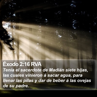 Éxodo 2:16 RVA Bible Verse Image