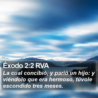 Éxodo 2:2 RVA Bible Verse Image