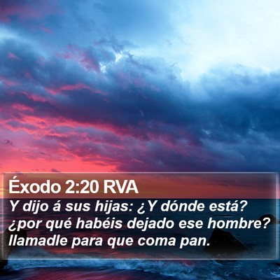 Éxodo 2:20 RVA Bible Verse Image