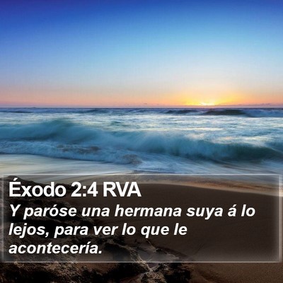 Éxodo 2:4 RVA Bible Verse Image