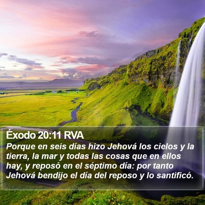 Éxodo 20:11 RVA Bible Verse Image
