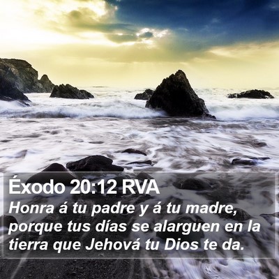 Éxodo 20:12 RVA Bible Verse Image