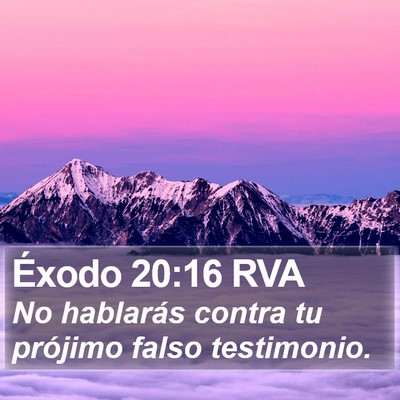Éxodo 20:16 RVA Bible Verse Image