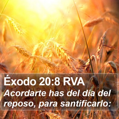 Éxodo 20:8 RVA Bible Verse Image