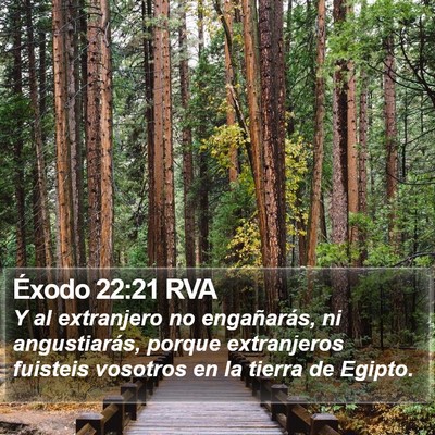 Éxodo 22:21 RVA Bible Verse Image