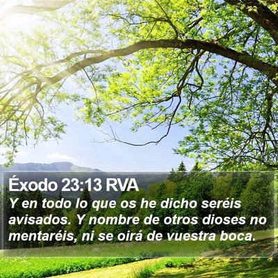 Éxodo 23:13 RVA Bible Verse Image