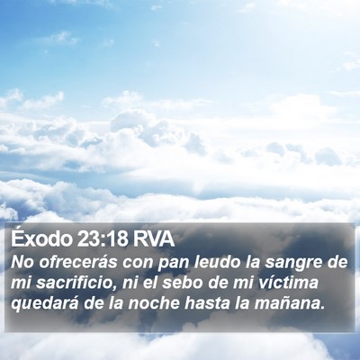 Éxodo 23:18 RVA Bible Verse Image