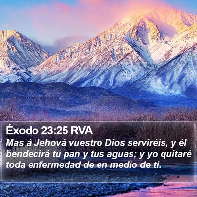 Éxodo 23:25 RVA Bible Verse Image
