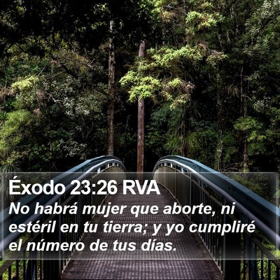 Éxodo 23:26 RVA Bible Verse Image