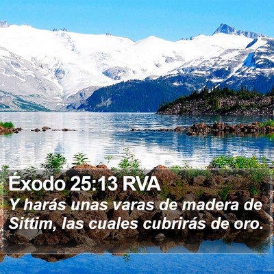 Éxodo 25:13 RVA Bible Verse Image