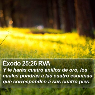Éxodo 25:26 RVA Bible Verse Image