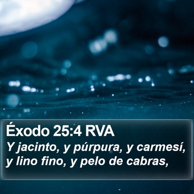 Éxodo 25:4 RVA Bible Verse Image