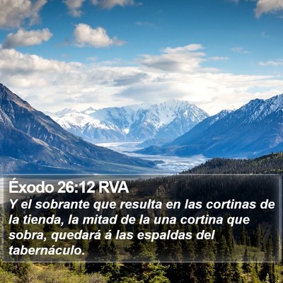 Éxodo 26:12 RVA Bible Verse Image