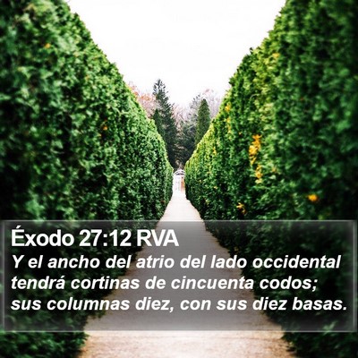 Éxodo 27:12 RVA Bible Verse Image
